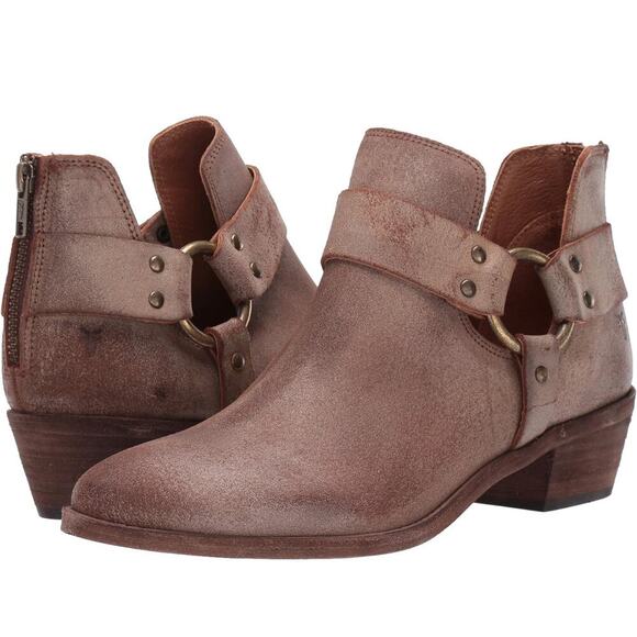Frye Women’s Ray Harness Back Zip Ankle Boot(Chocolate) NIB (Size 10M) - Picture 1 of 6